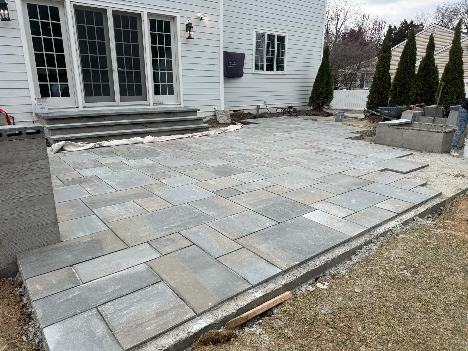 Completed outdoor patio by KB Landscape Solutions
